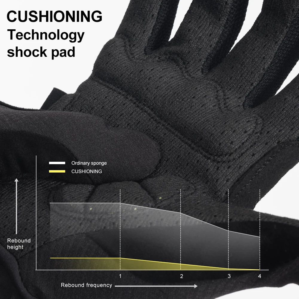 Santic Cycling Gloves Breathable Wear-resistant Sports Long Finger Gloves MTB Bicycle Shock-absorbing Full Finger WZ24P200H