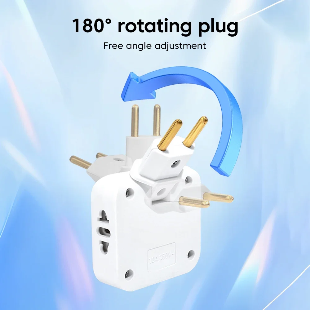 Plug Adapter Electrical Socket Power Socket Plug Outlet Extender Power Extension Plug Extension Sockets 180 Degree Rotatable Socket 3-in-1 EU Plug Converter Travel EU Extension Plug Multi-Plug Slim Wireless Outlet Adapter Sockets