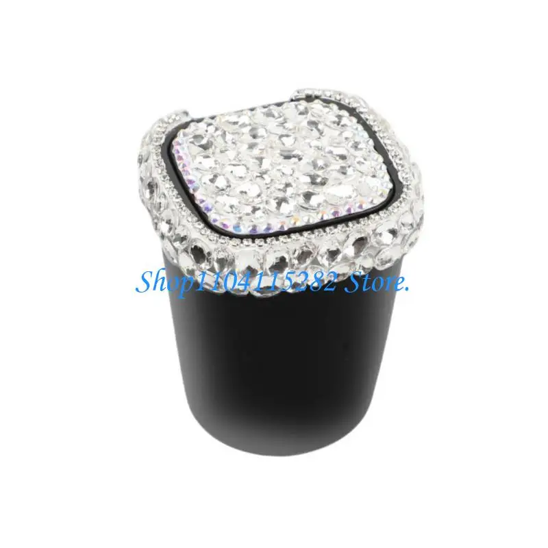 파란 LED 빛과 모조 다이아몬드 악센트를 가진 차 대쉬보드 재떨이 콘테이너