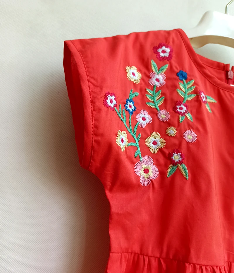 Baby Girls Embroidered Dress Summer Princess For Girl Birthday Party Dresses Cotton Clothes Kids Casual Korean Children girls dress princess costume kids clothes