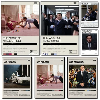 Pittura su tela Stampa HD Immagini moderne di arte della parete Film classico Il lupo di Wall Street Poster Figure Soggiorno Arredamento camera da letto