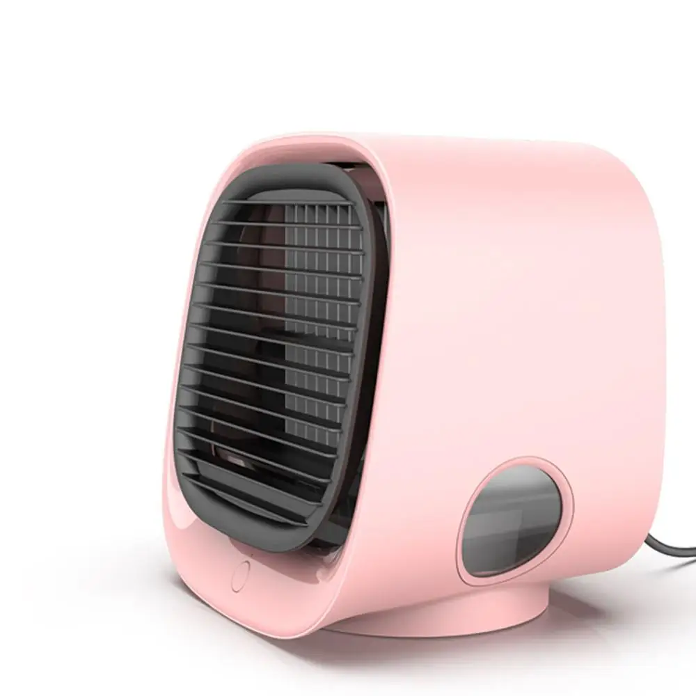 Air Conditioner Air Conditioning Machine 5V Home Mini Portable Air Conditioner 3 Colors Light Conditioning Humidifier Purifier USB Humidification Cooler with Water Tank