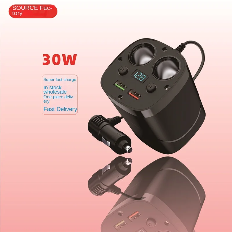 Cell Phone Charger for Car Charger Type C Fast Charge Auto Accessory Usb Accessories Charging Super Cable Lighter Driving 30W