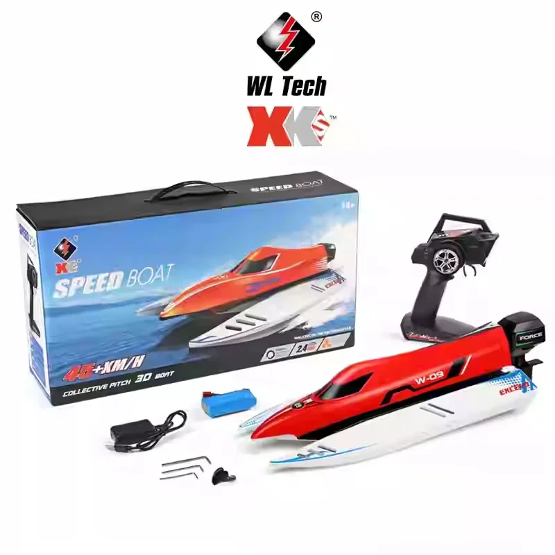WLtoys Remote Control Brushless High Speed Boat Anti-rollover Low Electric Alarm with Light Speedboat Adult Children Toy Gift 3