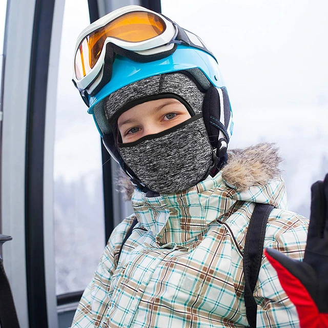 Cagoule coupe-vent pour enfants, couvre-visage de ski, cou