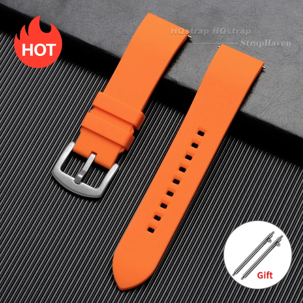 Versatile Waterproof Silicone Watch Strap - Quick Release, Soft, Unisex
