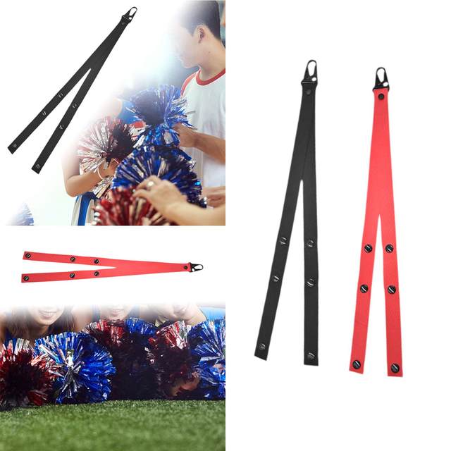 Cheerleader Pom Poms Holder Strap Storage Hanging Snap Fastener Cheer Pom Poms