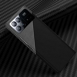 Sleek Matte Carbon Fiber Pattern Shockproof Phone Cover for Xiaomi Mix Fold3 (Black and silver)