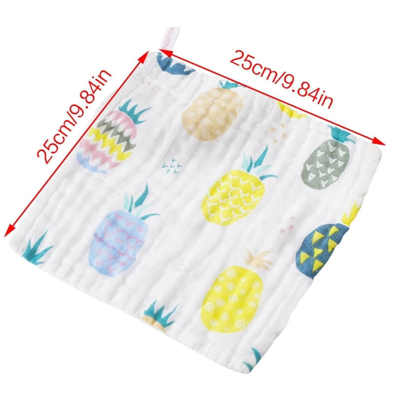 

5pcs Cartoon Baby Washcloths Newborn 6 Layers Cotton Face Towel Wash Cloths Handkerchief Wipes for Toddlers Boys Girls D0LD