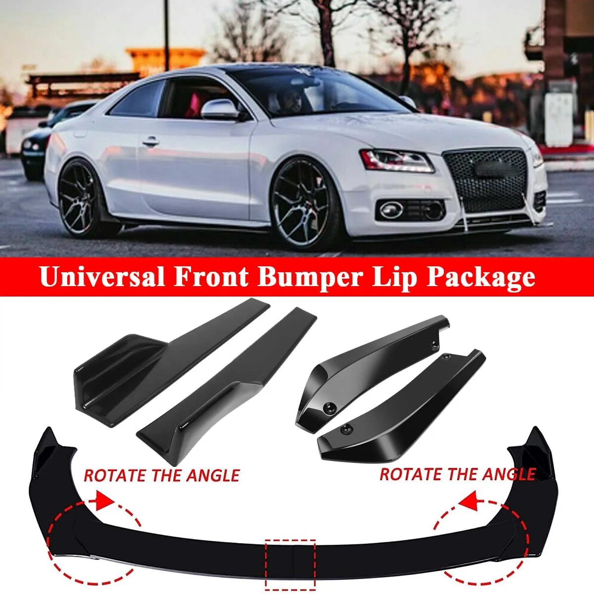 Paraurti Anteriore Spoiler Gonna Laterale Splitter Posteriore Body Kit Per Audi A3 A4 A5 A7 A8 B7 B8 Q7 Rs5 Rs6 Rs7 S3 S4 Tt Accessori Per Auto