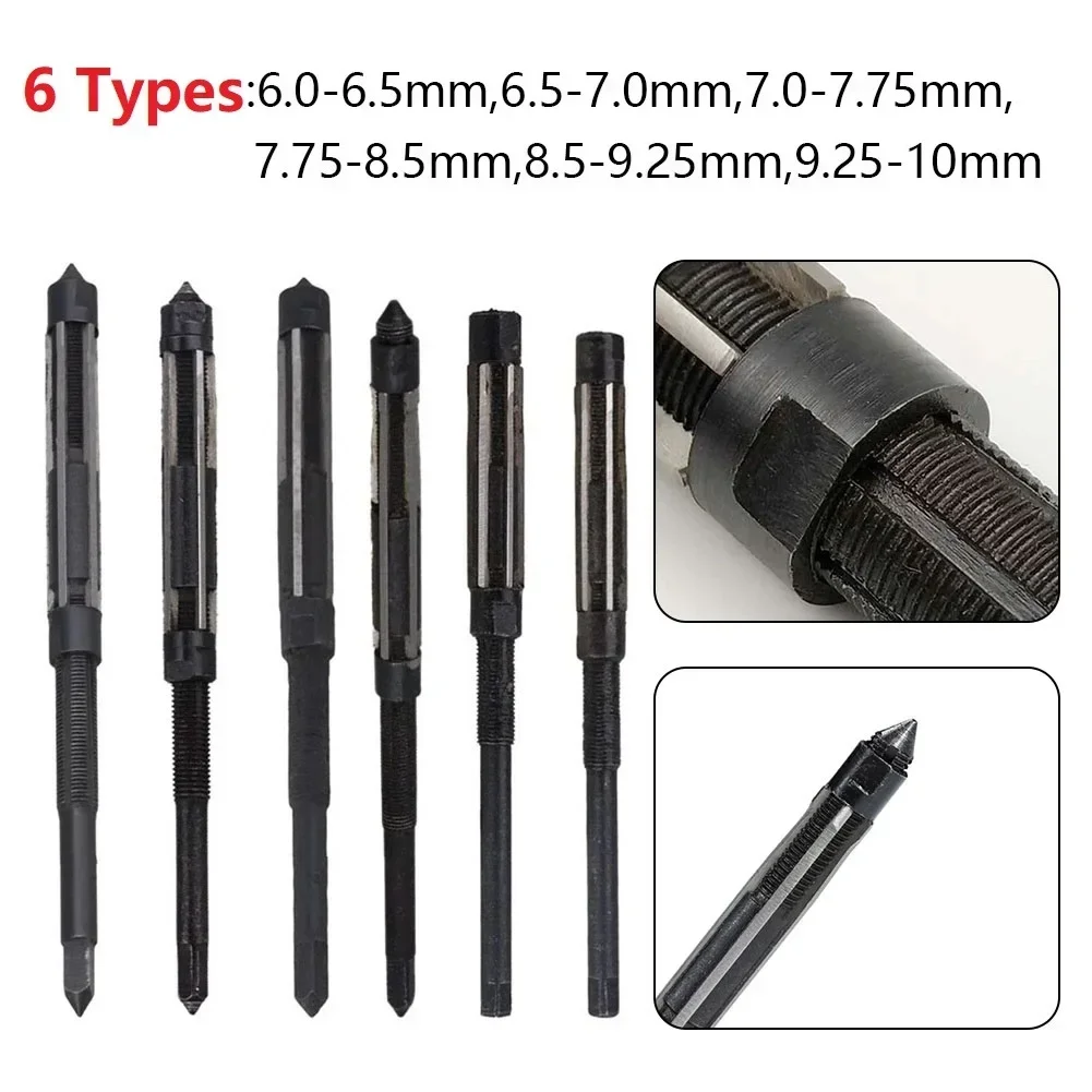 Reamer Hand Reamer Cutting Tools 6-6.5mm/6.5-7mm 7-7.75mm/7.75-8.5mm 8.5-9.25mm/9.25-10mm Alloy Steel Cutting Tools