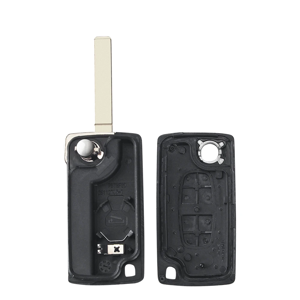 KEYYOU Flip Folding Cae Key Case Blank Shell For Peugeot 107 207 307 307S 308 407 607 2006 For Citroen C2 C3 C4 C5 C6 C8 key case,car key shell,key shell