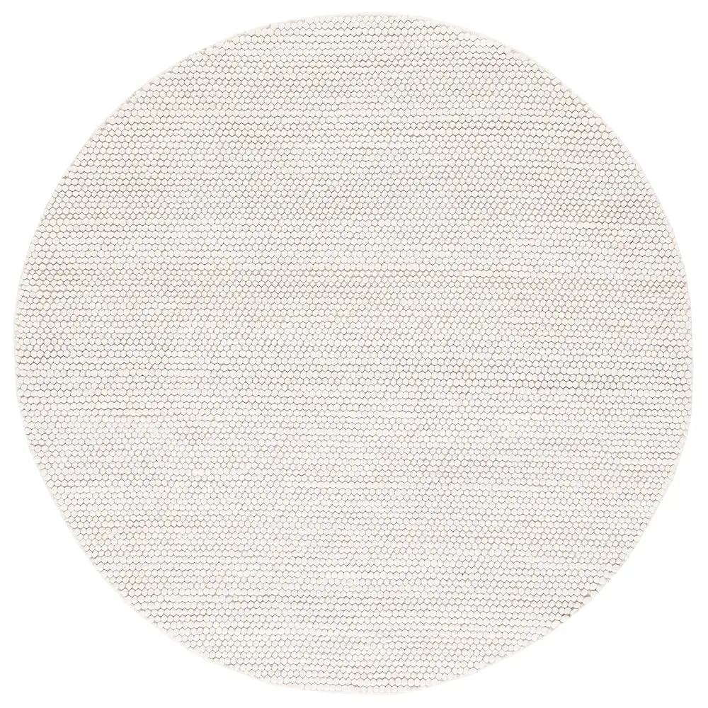 5' Round Handmade Textured Wool Area Rug 2