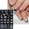 5pcs/set Flower Leaves Nail Stamping Plates Leaf Floral Butterfly Line Spring Printing Stencil Nail Stamp Templates Nails Tool 4