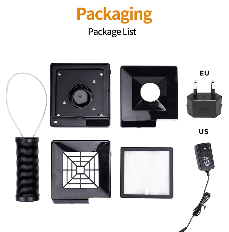 Estrattore Di Fumi Laser Da Desktop 360° Regolabile Con Luce LED – Filtro Antismog Per Saldatura, Incisione Laser E Stampa 3D, 7000 RPM
