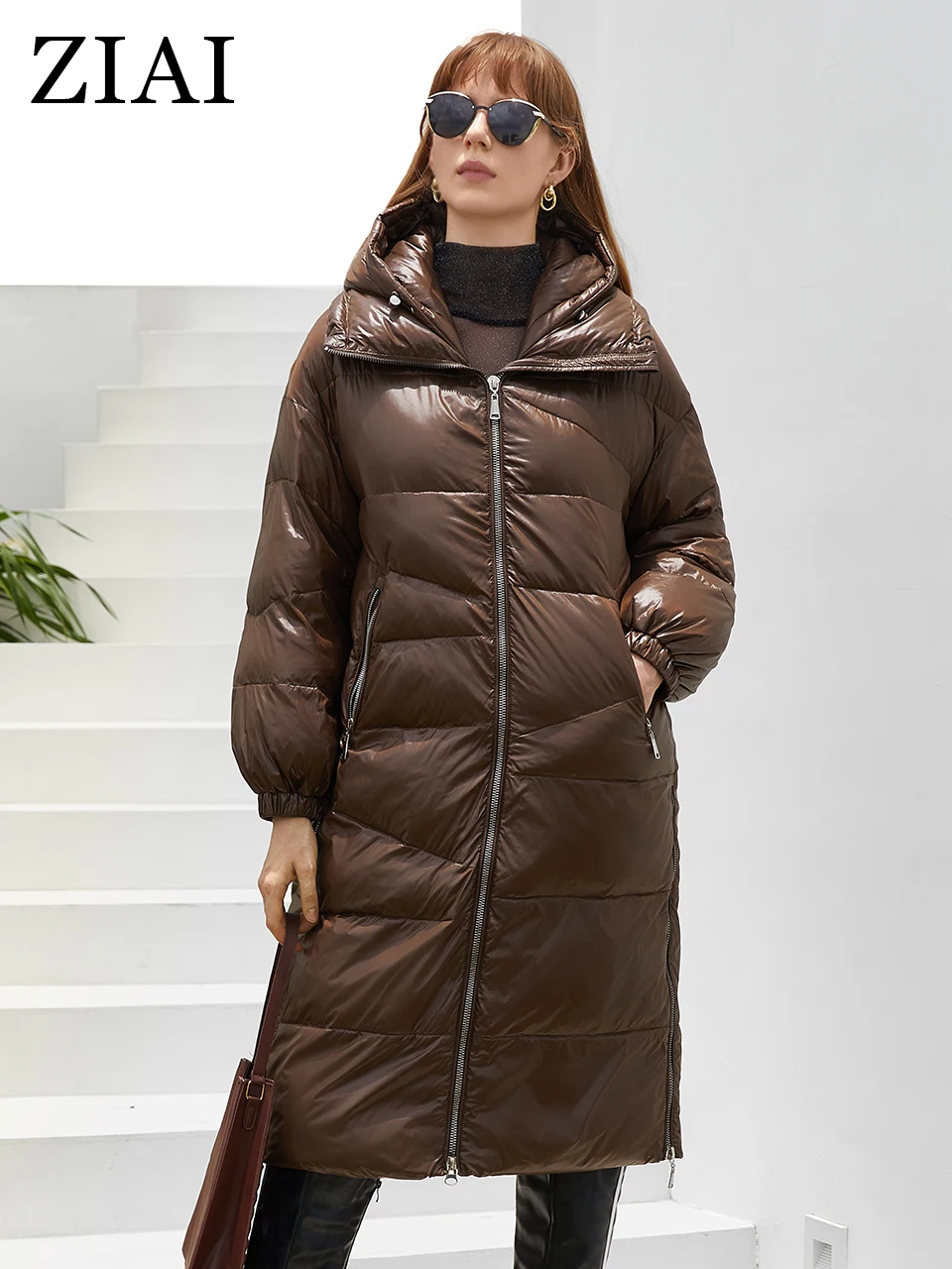ZIAI-Women-s-Winter-Down-Jacket-2022-New-Fashion-Slim-Long-Stand-Collar ...