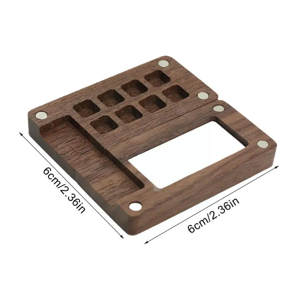 Color Palette Watercolor Palette 8 Grids Portable Wooden Handmade Watercolor Paint Box Palette Empty Mini Supplies Paint Walnut Box