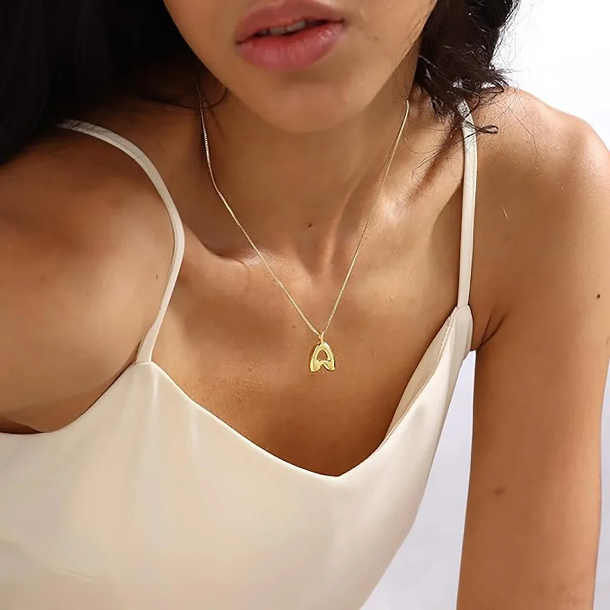 A-Z Tiny Letter Pendant Neckalce for Women Stainless Steel Gold Plated Mini Alphabet Metal Choker Trendy Jewelry 2025 New Bijoux