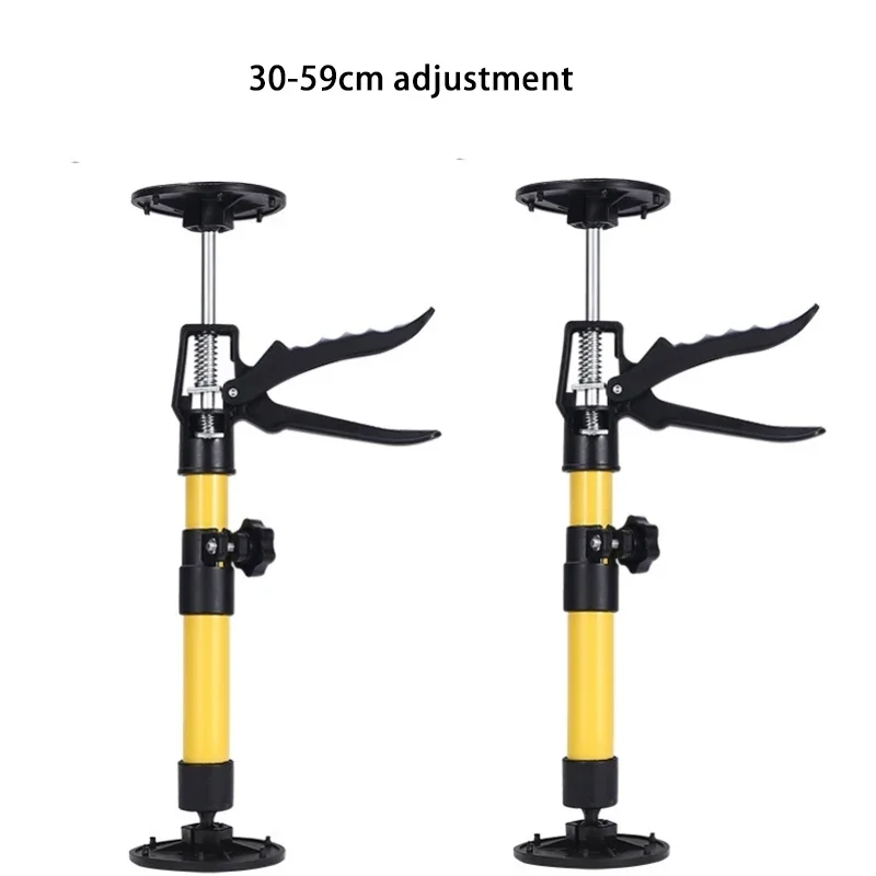 

A Pair Labor-Saving Telescopic Steel Hand Jack Drywall Cabinet Board Lifting Support Rod Adjustable Hand Work Bracket for Cargo