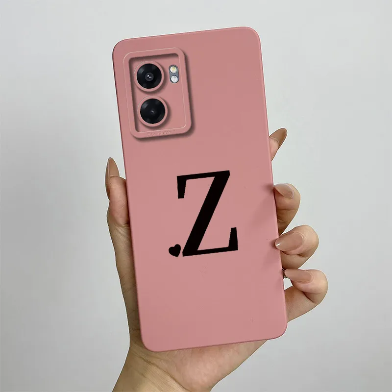 Chic Initial Letters Soft TPU Phone Case - Simple & Cute Design
