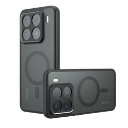 Luxury Armor Matte Magnetic Back Cover with Magsafe for Xiaomi 17 pro (Magsafe Black )