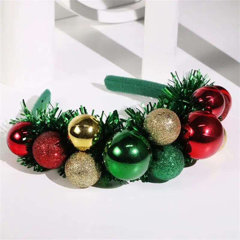 Christmas Headbands Green Headwear Christmas Gifts For Children Women Girls Cosplay Hair Hoop Party Headdress Hair Headband