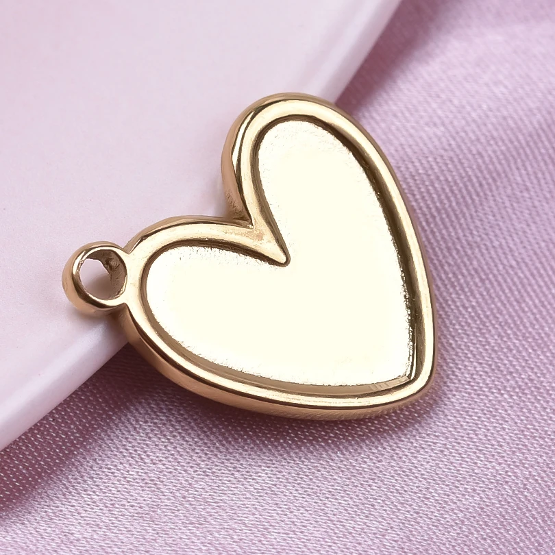 5 Stück Goldfarbe Blank Cabochon Basisfassung Charm Rechteck Quadratisch Geometrisch Edelstahl Anhänger für Schmuckherstellung Zubehör – Detail 2