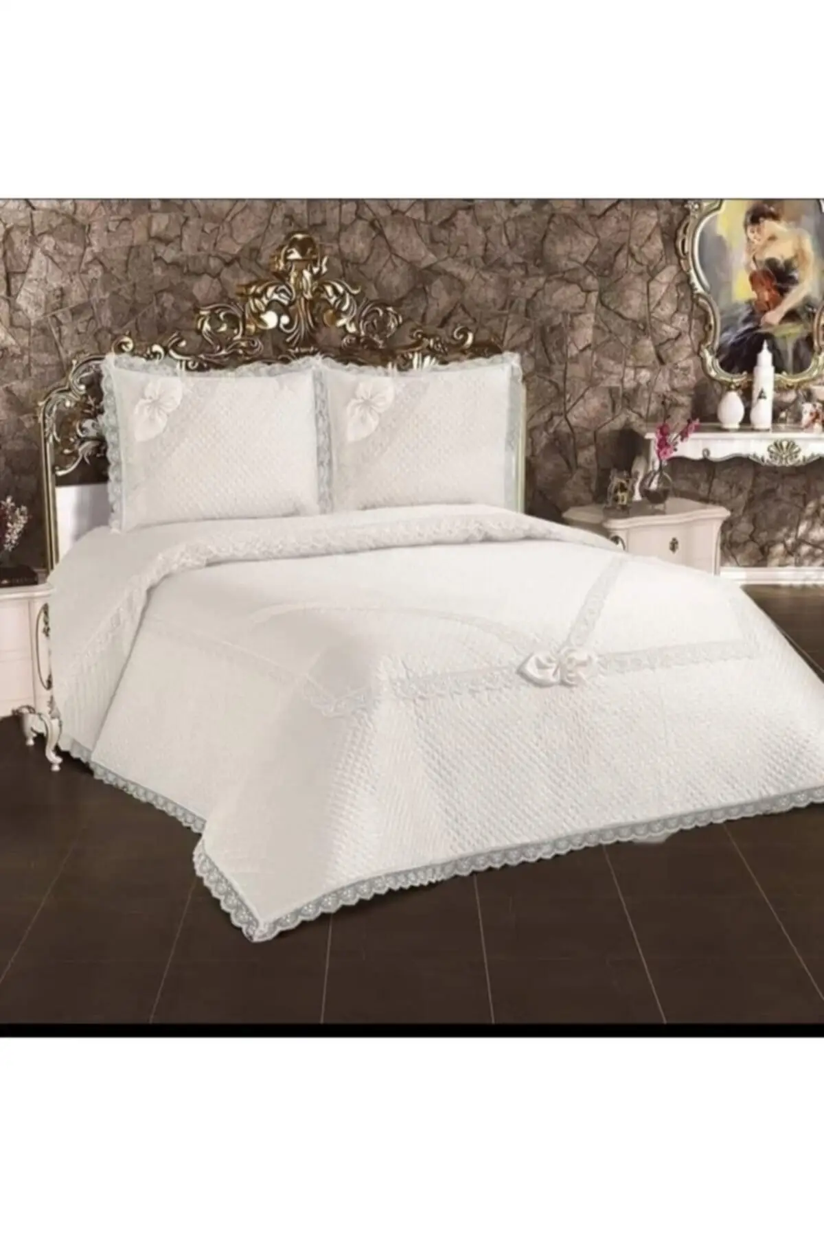 

Quilted Squirting Eku Pike Set And Bedspread Polyester 240x250 Double Room Without Sheets