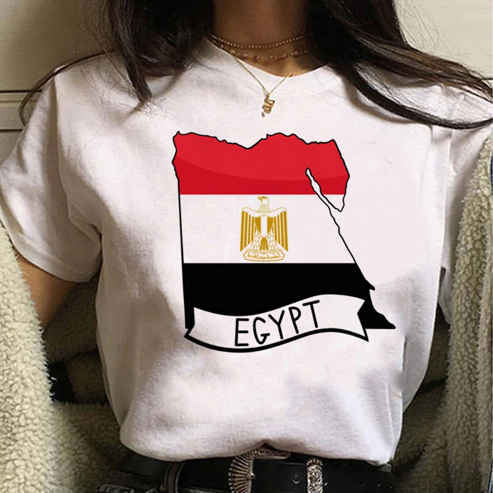 Egypt t-shirts women designer manga comic tshirt female 2000s designer manga clothes 2