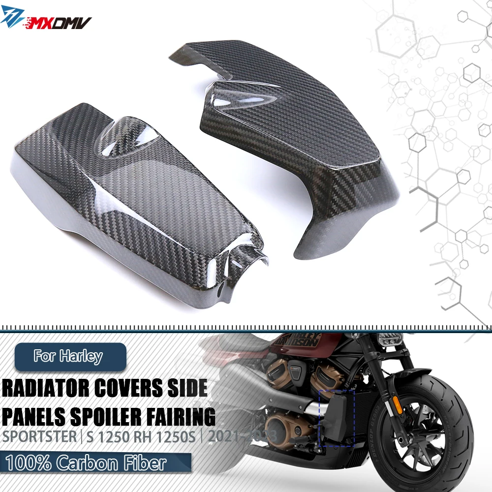 

For Harley Sportster S 1250 RH1250 S1250 2021-2023 Carbon Fiber Motorcycle Front Radiator Covers Side Panels Spoiler Fairing Kit