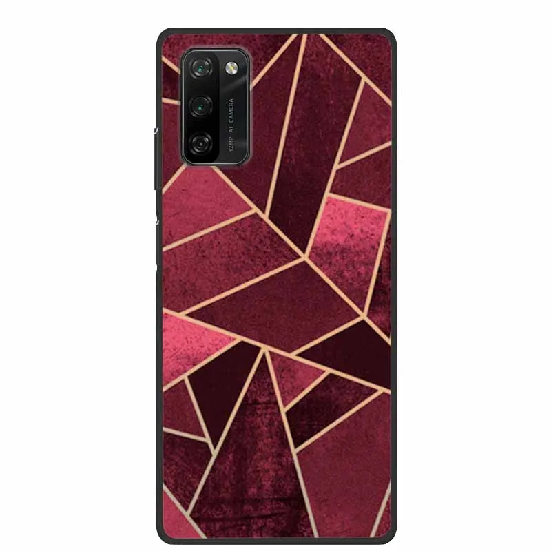 Soft Space Cover with Floral and Cat Design - Shockproof TPU Silicone Phone Case