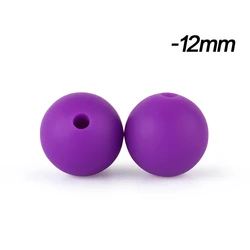 Silicone Beads for DIY Jewelry and Crafting - BPA Free, 12mm Round - Assorted Quantities (Lavender)