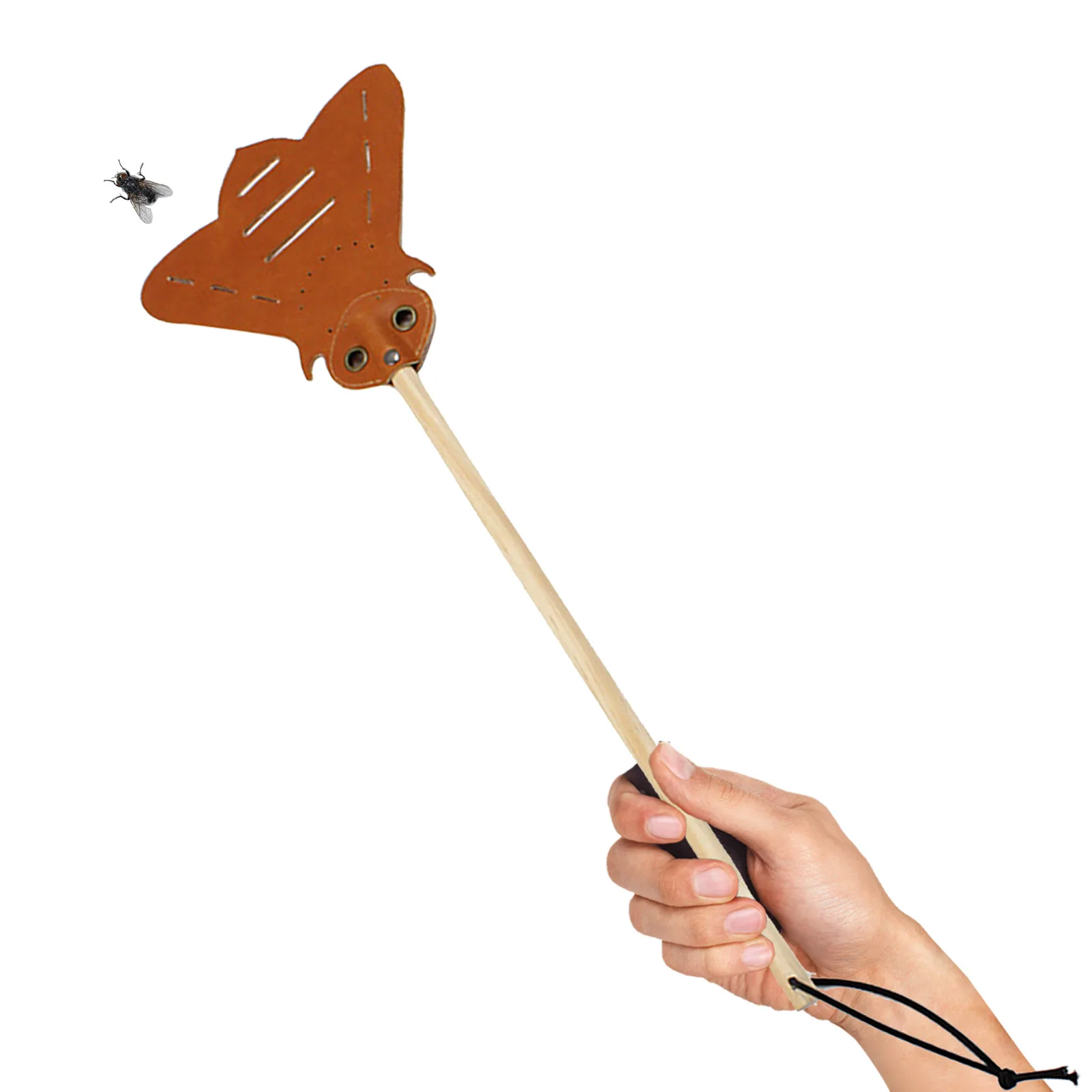 Leather Fly Swatter Wood And Leather Amish style Fly Swatters Fly Swat