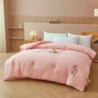 Couette en fibre de soja et coton brut, simple ou double, épaisse, pour dortoir étudiant, toutes saisons (hiver, printemps, automne, été) 5
