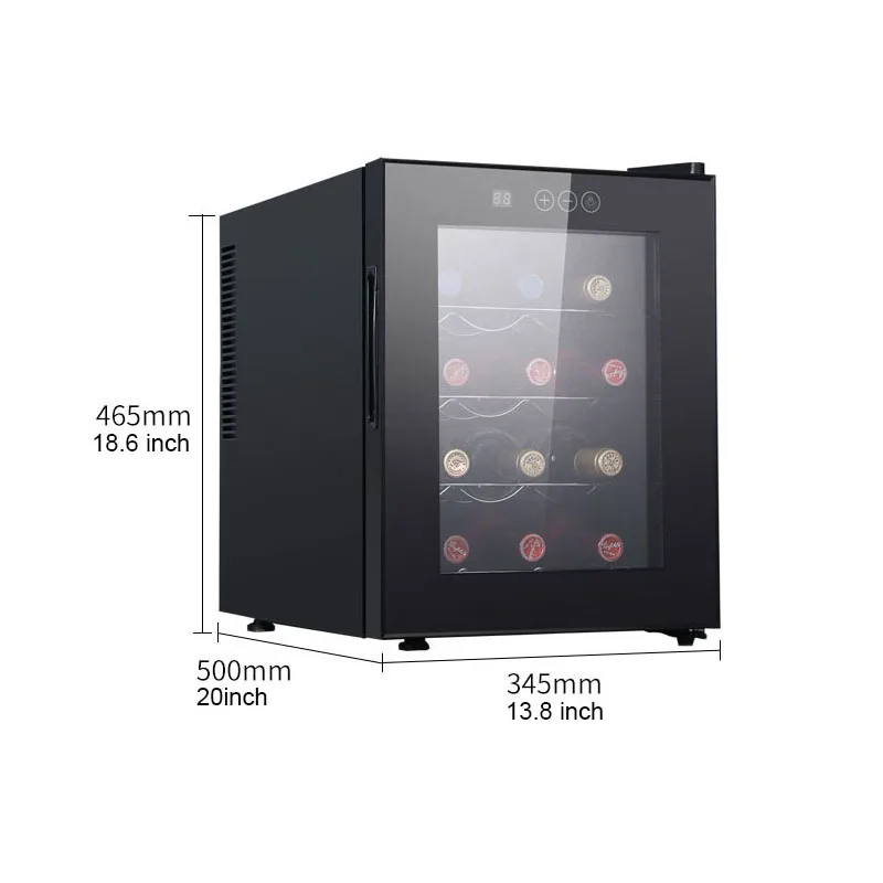 Wine Cooler 32L 12 Bottles Wine Refrigerator Cabinet Fridge Freestanding 2