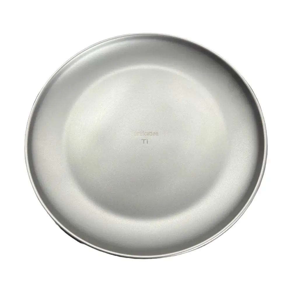 20CM Titan Camping Platte Mehrzweck Camping Platte Für Grill Hause Titan Geschirr Runde Matt Picknick Ausrüstung – Detail 1