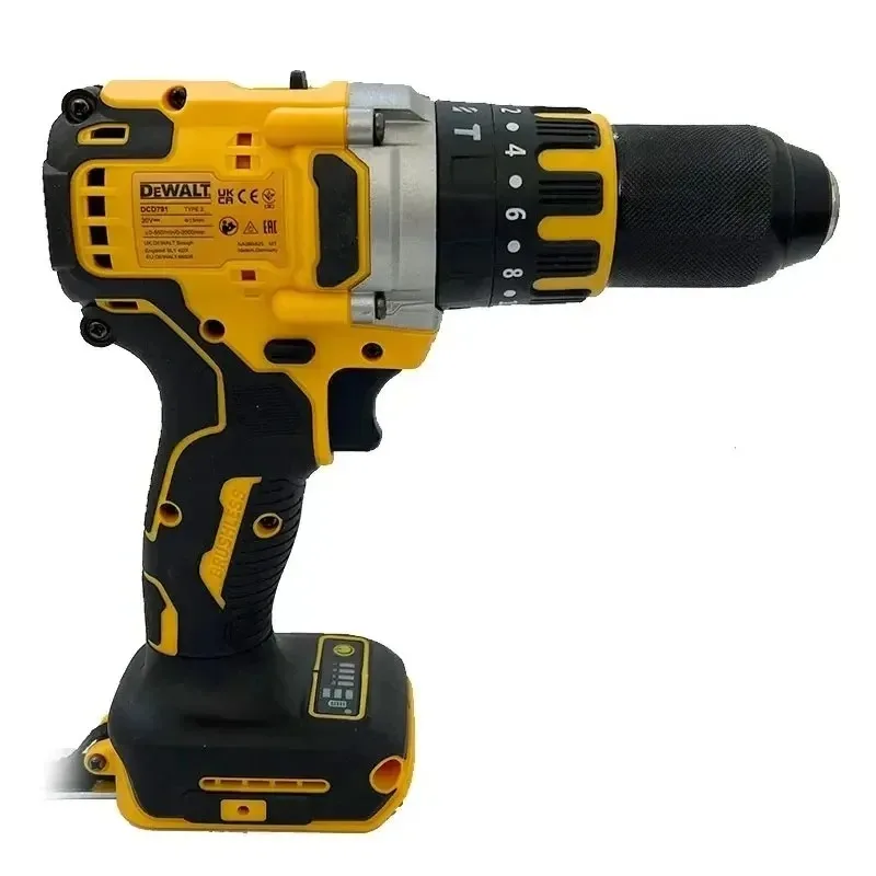 DEWALT DCD791 브러시리스 무선 충전식 전동 공구 소형 드릴 드라이버 다기능 20V 배터리 호환