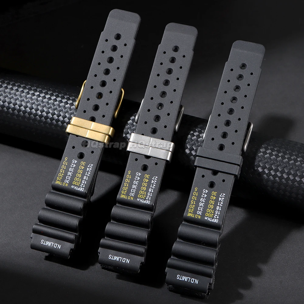 ND Limits Diver Silicone Sport Waterproof Watch Band - Premium Resin Strap