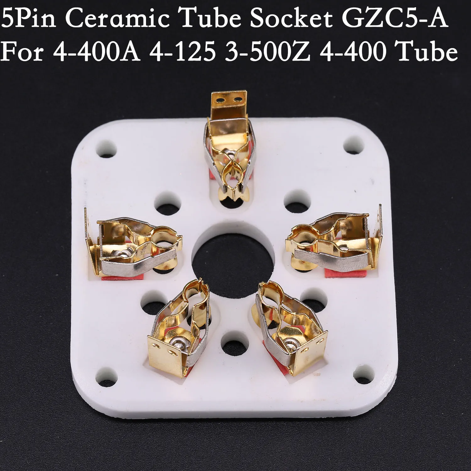 1PC U5G 5Pins Ceramic Tube Socket GZC5-A Valve Base Electron Tube for 4-400A 4-125 3-500Z 4-400 Vacuum Audio Amplifier