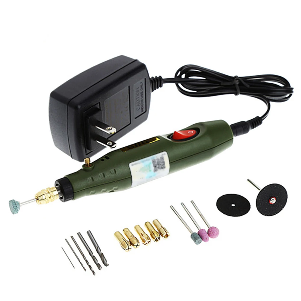 Mini Electric Drill 220V Power Tools Drill Grinder Grinding Accessories Set  Hand-held Drilling Machine Mini Drill Engraver