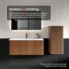 36" Bathroom Vanity with Sink, Modern Floating Vanity with Push Open Soft Close Drawer, Large Storage for Small Space 4