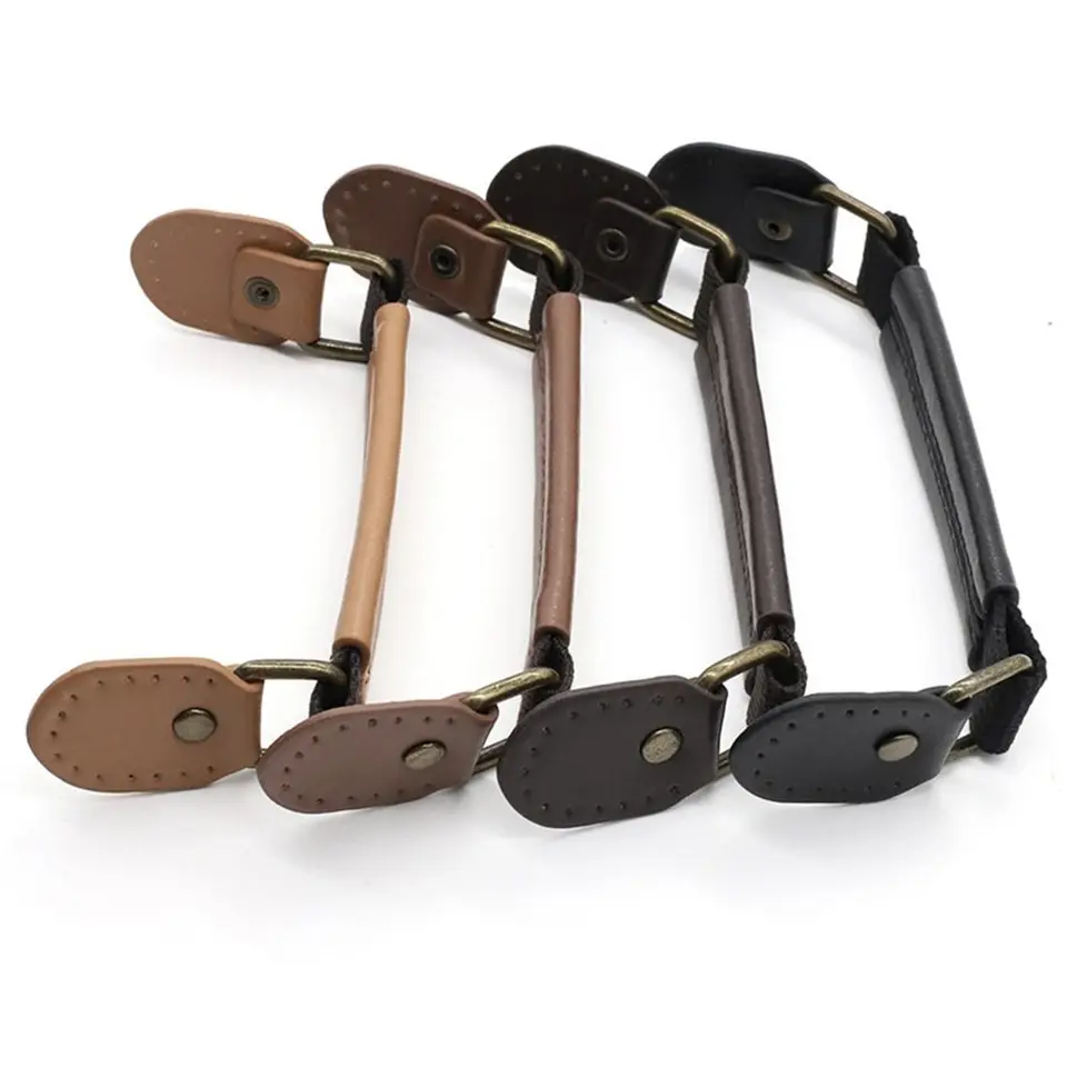 Poignée De Valise En Cuir Et Métal - Lot De 2 - Noir - Neuve (sourcingmap)