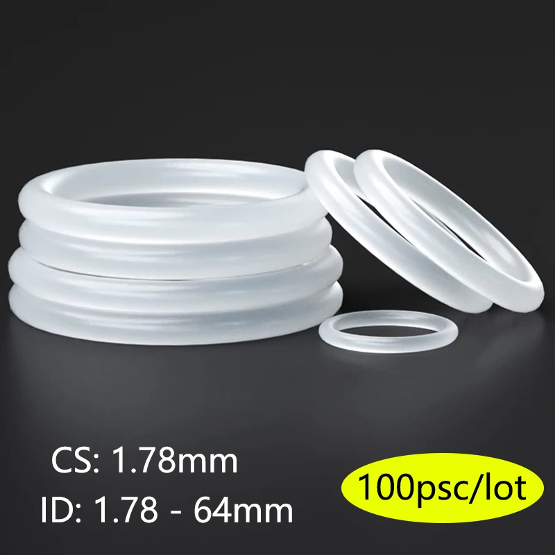 

O-Ring CS 1.78mm VMQ Silicone Sealing Ring ID 1.78-64mm Heat Resistant Waterproof Universal Washer