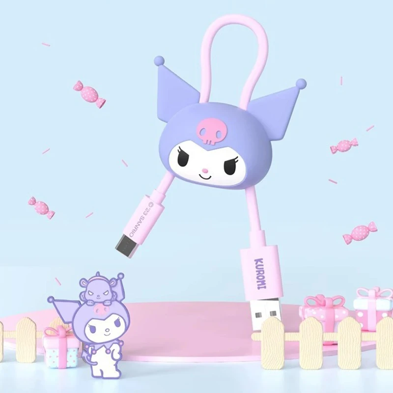

Sanrio Cinnamoroll Type C кабель для быстрой зарядки Kuromi USB шнур понравился молния мультфильм для Huawei Xiaomi линия передачи данных подарок