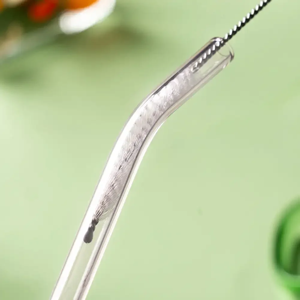 Eco-Friendly Reusable Transparent Glass Straws - Heat-Resistant Borosilicate