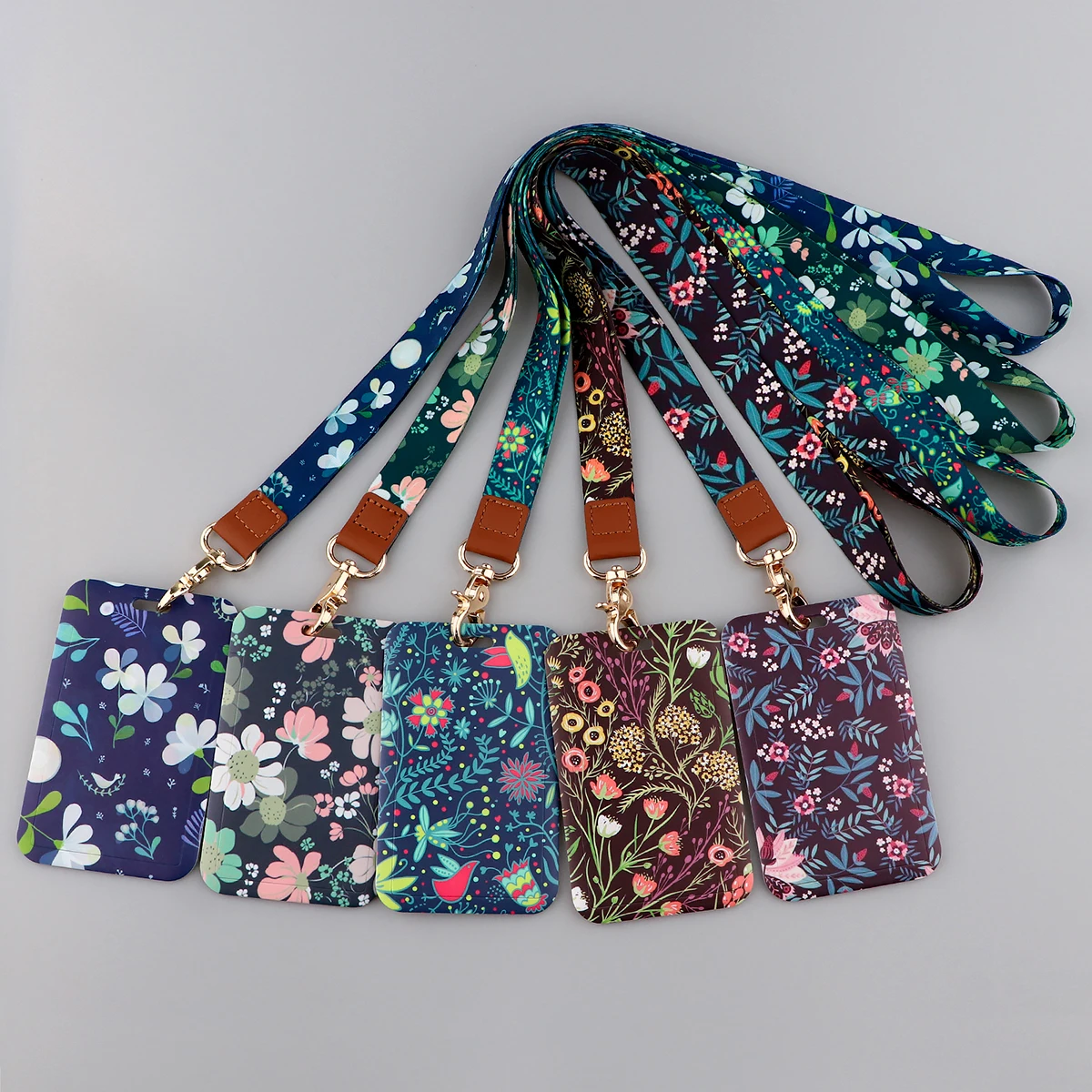 

Forest plants Lanyard For Keys Chain ID Credit card Cover Pass Mobile Phone Charm Neck Straps ID Badge Holder Key Accessories