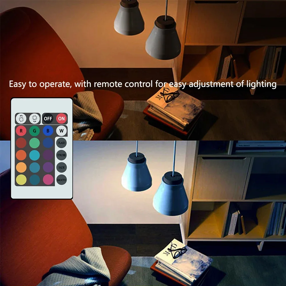 LED Bulb AC 220V E27 RGBW IR Remote Control Changeable Colorful RGB White Ampoules Spotlight