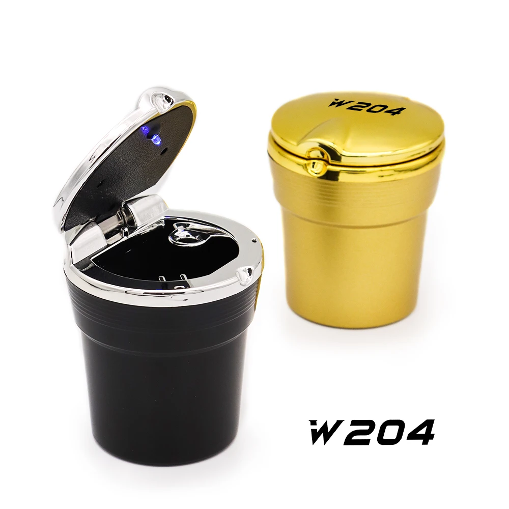 Car Ashtray Cigarette Holder Box For Mercedes Benz W204 Portable LED light smoke truck ashtray
