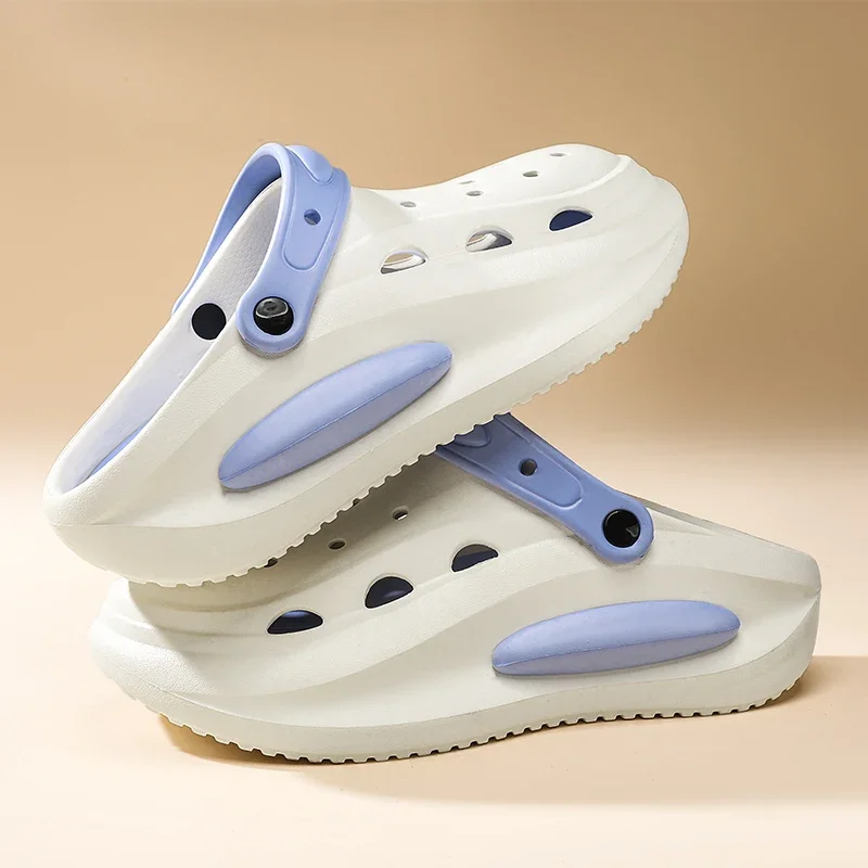 2025 Men and women's new summer thick sole anti-slip wear comfortable sandals beach breathable couple casual slippers men shoes