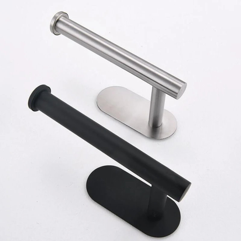 Gold silver Bathroom Tissue Self-Adhesive black wc Stainless Toilet Roll Paper Towel Holder Organizers Punch-Free Rack hanger paper towel holder,toilet paper holder,toilet paper rack,toilet roll holder